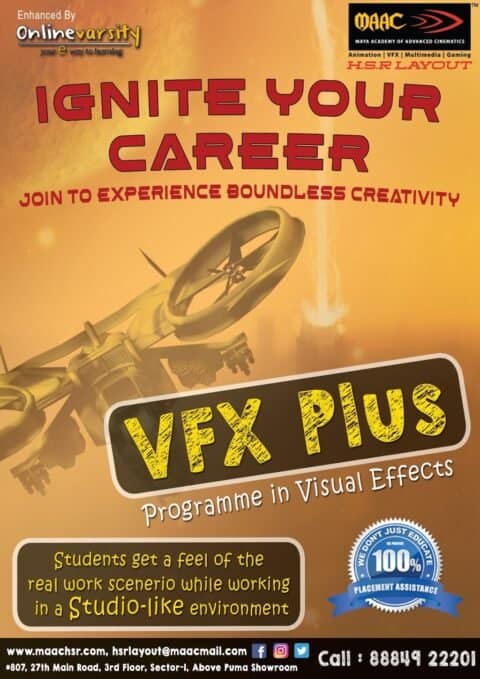 Best 1 Year VFX Course At MAAC Animation & VFX Institute - Bangalore.